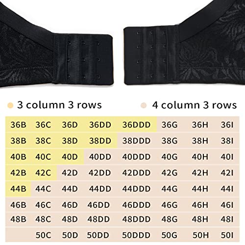 Wingslove Women's Full Coverage Non Padded Comfort Minimizer Wire-Free Bra Plus Size(Black,46B) #TOP5