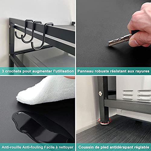 Support de rangement pour micro-ondes extensible contre le désordre