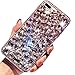 Miagon Diamante Custodia per Samsung Galaxy S20,Fatto a Mano 3D Bling Brillante Cristallo Strass Cover Protettiva Paraurti Trasparente Case,Rosa Chiaro