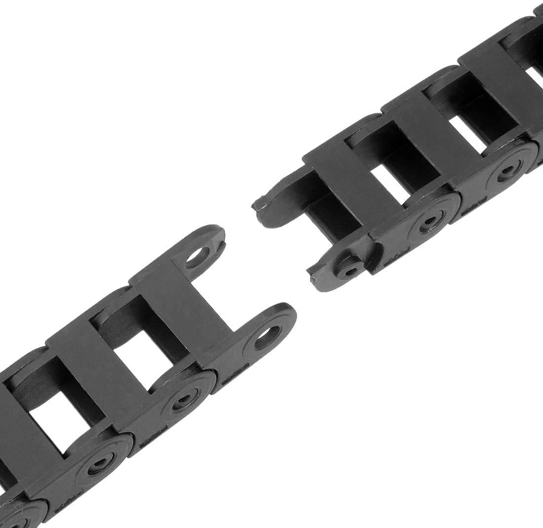 TANGMENGXI Kabelschleppkette 1 Meter – 10x20 Mm Innenmaß, Nylon PA66, Schwarz, Für CNC, 3D-Drucker & Maschinen