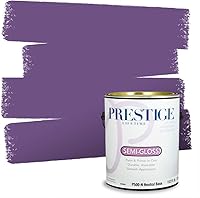 Vista 17 de PRESTIGE Pinturas de pintura interior e imprimación en uno, 1 galón, plano, combinación comparable de Sherwin Williams* Kimono Violet*