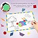 Vanmor 216PCS Magnetic Pattern Blocks Set Complete with 298 Pattern Book Magnet Board Magnetic Shapes for Kids Educational Montessori Tangram Toy for Children Aged 3 8 Portable Travel Game