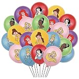 48 Pcs Princess Balloons 12 Inches Birthday Latex Balloons, Princess Birthday Decorations Princess P