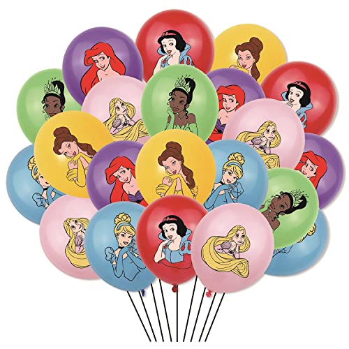 48 Pcs Princess Balloons 12 Inches Birthday Latex Balloons, Princess Birthday Decorations Princess Party Supplies For Kids Boys #TOP9