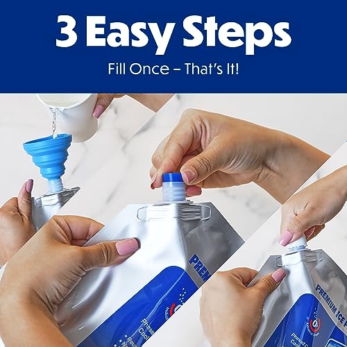 image for Cooler Shock Reusable Ice Packs for Cooler, 8.5