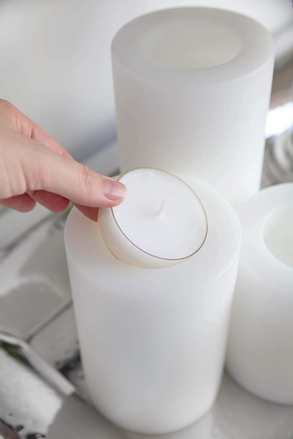 EDZARD Świecznik na świeczki typu tealight Cornelius Pine do podgrzewaczy Maxi, wysokość 15 cm, średnica 12 cm, odporna na wysokie temperatury do 90 stopni