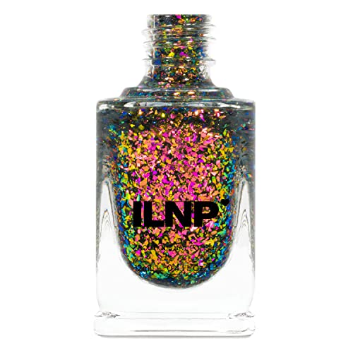 Image of ILNP Neon Rosebud - Fuchsia, Green, Gold Ultra Chrome Color Shifting Flakie Nail Polish