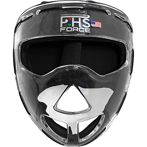 image for F HS Field Hockey Face Mask Clear Transparent Penalty Corner Protectio