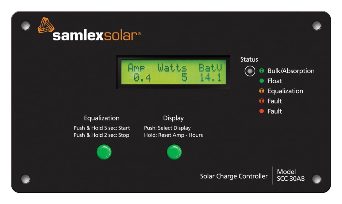 SamlexEVO-30AB Solar Charge Controller 12/24V