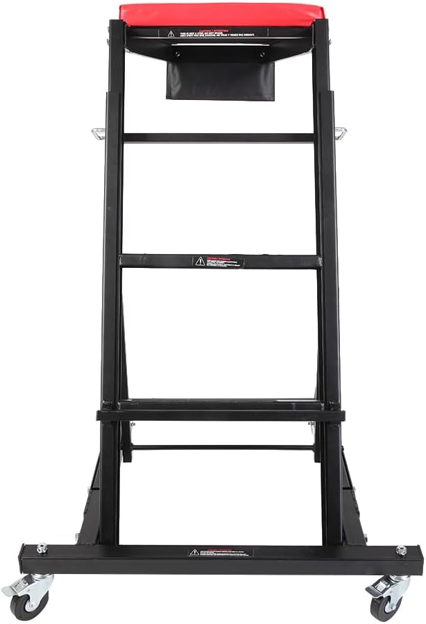 Top Automotive Creeper, Engine Creeper 48"-64", 400 LBS Capacity High Top Creeper, 4 Swivel Caster Wheels, Adjustable Height Foldable Creeper for Home Garage Workshop Repair Maintenance