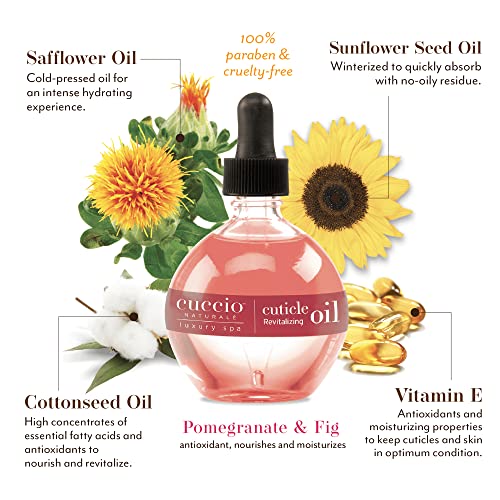 Cuccio Naturale Cuticle Revitalizing Oil Set - Provides Intense Hydration - Replenishes And Strengthens Nails - Promotes Healthy Skin - Easy To Use Rollerball Applicator - Pomegranate And Fig - 2 Pc #TOP1