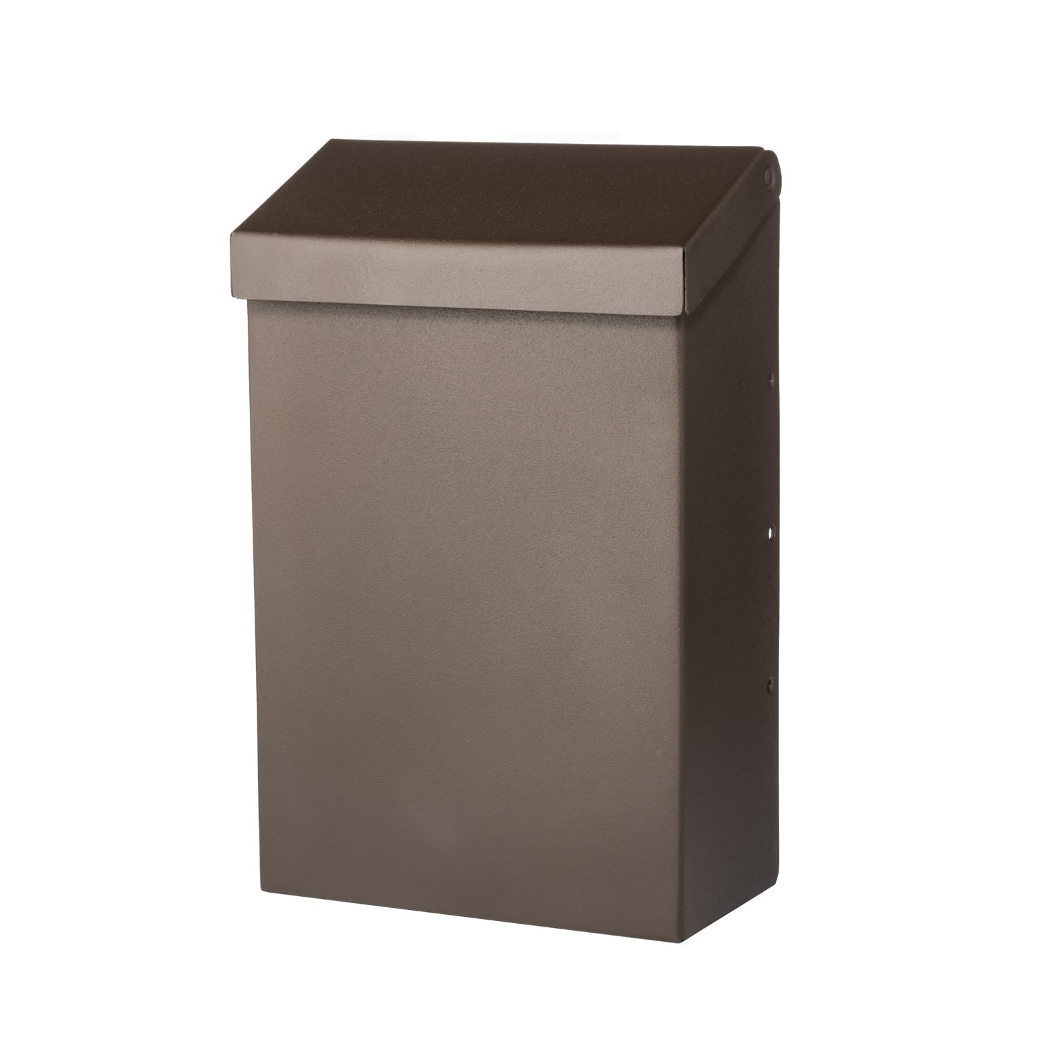 architectural mailboxes modern heritage™ vertical wall-mounted mailbox for outside, rust-resistant galvanized steel metal small mail box, bronze modern wall mailbox