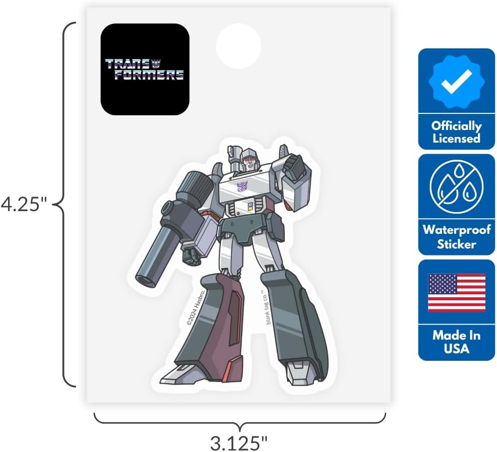 Transformers® Generations Decepticons 5-Pack Sticker Bundle - Waterproof Stickers for Water Bottles and Laptops (5, Decepticons)