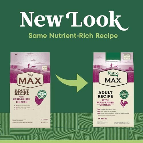 Image of Nutro Max Adult Recipe Dry Dog Food, Farm-Raised Chicken, 4 lb