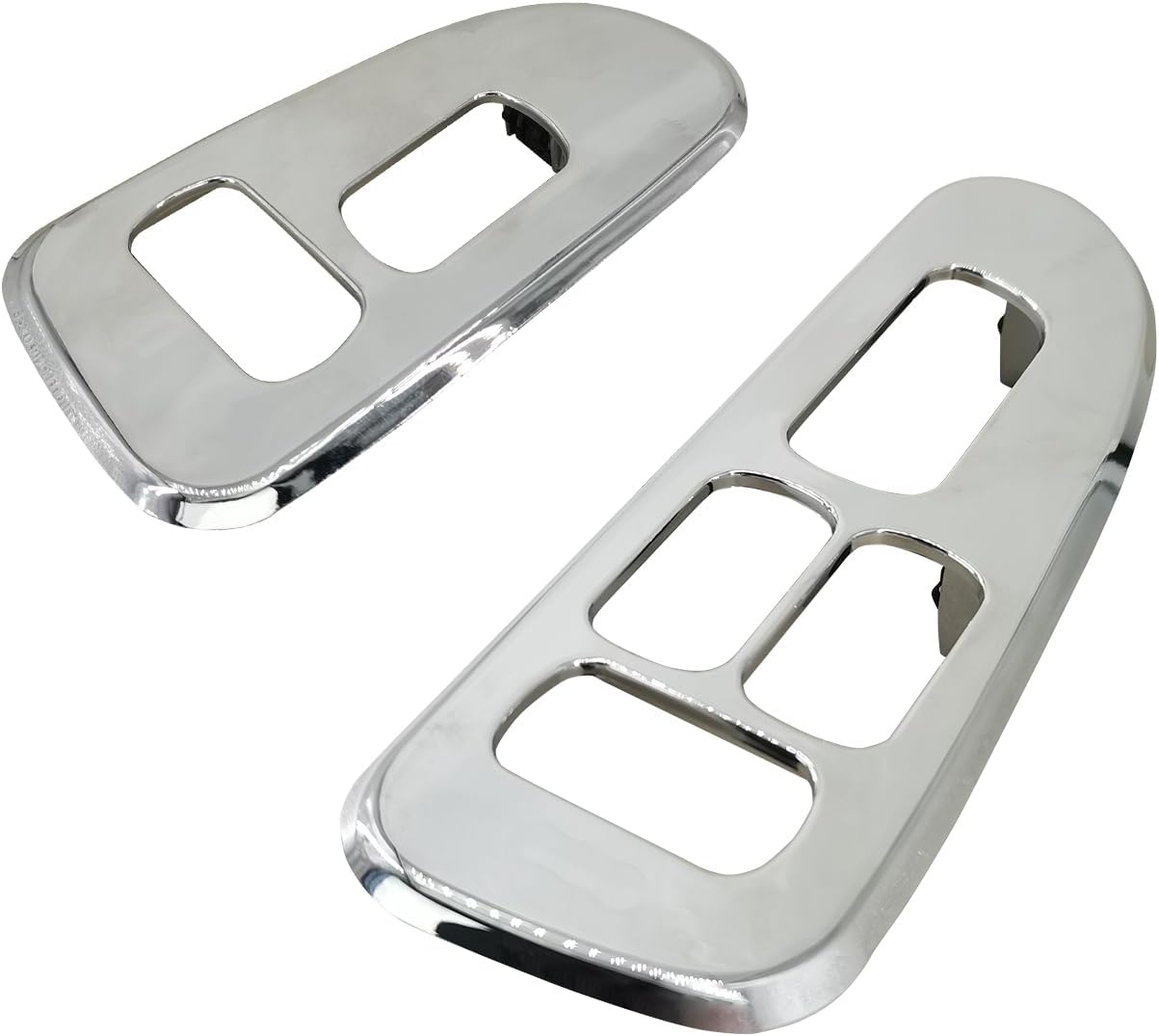 Chrome Plastic Driver and Passenger Side Window Switch Trim Cover Panel Fit for 2006 Up Peterbilt