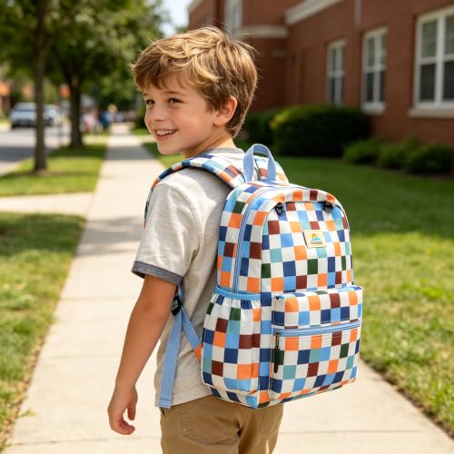 Image of STEAMEDBUN Kids Backpack for Boys Girls 5-8, 15inch Girls Boys Backpacks Kindergarten