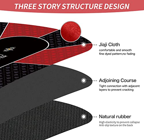 Cifupy Poker Mat - 71X35In/47X24/94X47 In Poker Top Mat, Portable Rubber Foam Poker Table Top, Players Game Layout Mat With Carrying Bag Foam Poker Table Top For Poker Games,Casino,Blackjack #TOP4