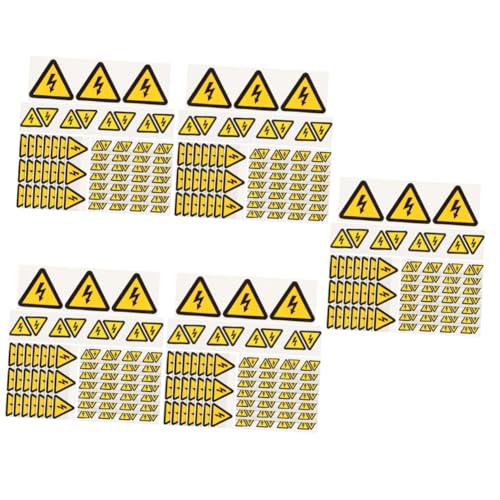 Autocollants d'avertissement de chocs électriques pour équipement industriel et entrepôt