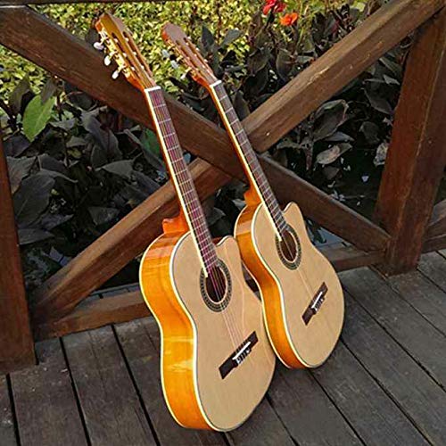 MotBach Portable Folding Wooden Guitar Stand, X Style Musical instrument accessories Holder for Small Guitar/Small Electric Guitar, Violin and Ukelele