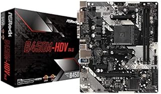ASRock B450M-HDV R4.0 Socket AM4/ AMD Promontory B450/ DDR4/ SATA3&USB3.1/ M.2/ A&GbE/MicroATX Motherboard