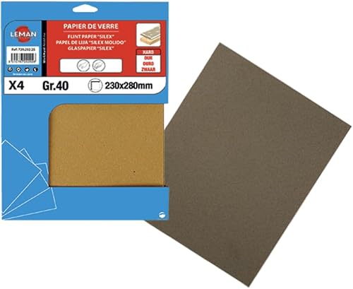 Leman PV.02 - Papel de vidrio (grano 80)