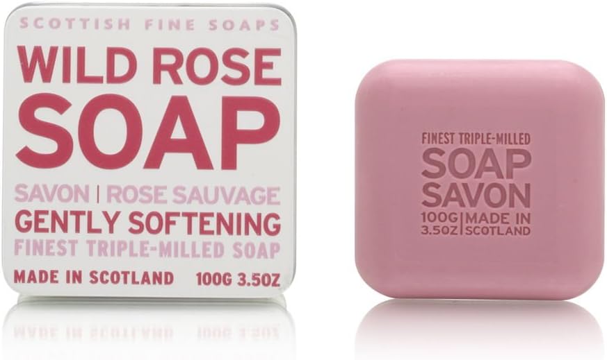 Scottish Fine Soaps Rose Floral Soap Tin Soap 100g