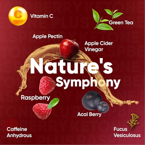 Raspberry Ketone Plus 4280mg - 180 Vegan Capsules - with Apple Cider Vinegar, Vitamin C, Caffeine & Green Tea - 3 Months Supply - Keto & Low Carb Diet-Friendly Raspberry Ketones Supplement - Image 3