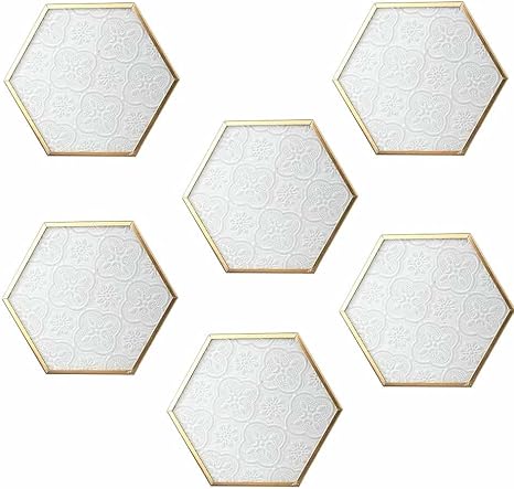 Amazon Osogode オソグド コースター ガラスコースター 六角形 ティーコースター 硝子 茶托 茶パッド 断熱パッド ガラス製 来客用 透明 直経 約15cm 6枚 コースター オンライン通販