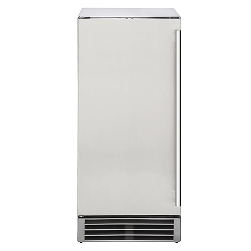 Miniatura 2 de Maxx Ice MIM50P-O Energy Star - Máquina para hacer hielo transparente para interiores y exteriores con bomba de drenaje, puerta reversible,