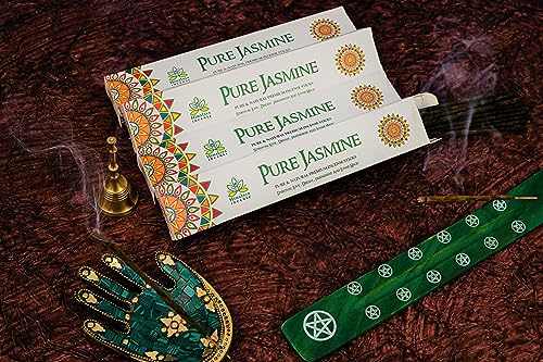 Image of Himalaya Premium Incense Sticks for Everyday Use | Aroma Fragrance Sticks|Pooja Room Items for Home & Prayers | Freshness Positive Energy (Jasmine) (Pack of 12, Each of 15 GM)