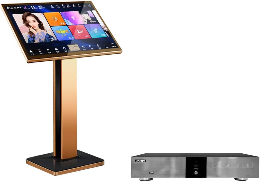 正品音王V5 MAX 4T 90K 22" Karaoke Player Intelligent Voice keying Machine Online Movie Dual System Coexistence Real-time Score