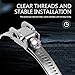Anyhut 5 Set CV Boot Clamps, Auto CV Joint Boot Clamps Kit Stainless Steel Adjustable, Drive Shaft Single Ear Boot Clamp Replacement, Universal for Cars, Trucks, SUVs (Silver)