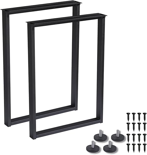 Miniatura 8 de Patas de metal para mesa de escritorio de 28 pulgadas de alto, patas de mesa de comedor en forma de H, patas de acero para muebles, paquete de 2