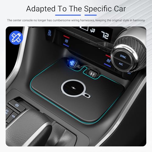Image of Xipoo Car Wireless Charger Compatible with 2019-2025 Toyota RAV4 Charging Tray Magnetic Wireless Phone Charging Pad Replacement for 2019-2025 Toyota RAV4 Accessories