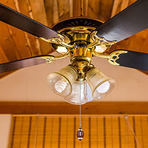 4 Pieces Ceiling Fan Pull Chain Ornament Football Sport Extension Light Pull Chains Football Pendant Lamp Light Extender Beaded Ball Pull Chain Decorative, 13.78 Inches - Thumbnail 6