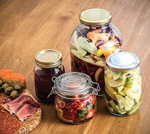 KitchenCraft Home Made Large Pickling Jar, Glass, 0.5 Gallon