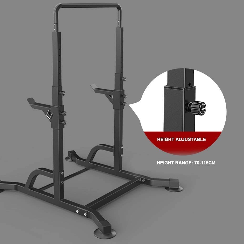 OTQEFTN Power Tower Dip Station, Multifunction Barbell Bench Press Rack Adjustable Squat Rack Portable Dumbbell Rack for Full Body Workout Indoor Home