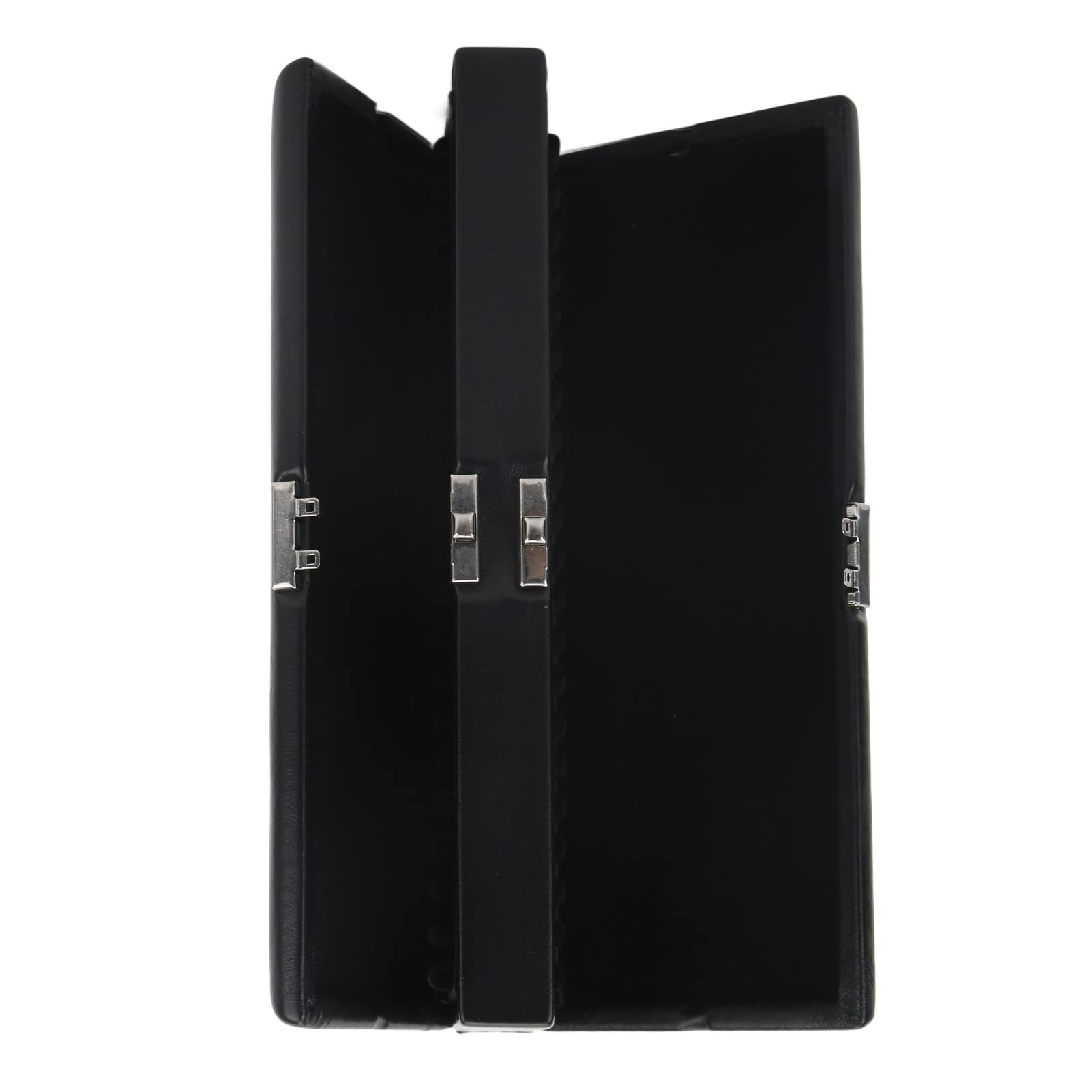 Boîte de Support élégante en Cuir PU Noir de Grande capacité pour Accessoires de Hautbois, Tissu Intérieur Doux, Double Couche pour 40 Anches, Cadeau pour Musiciens