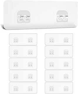10 Pack Shower Caddy Adhesive Replacement, Waterproof Stickers for Wall-Mounted Shelves, No Drilling for Bathroom Storage Shelves and Kitchen Racks