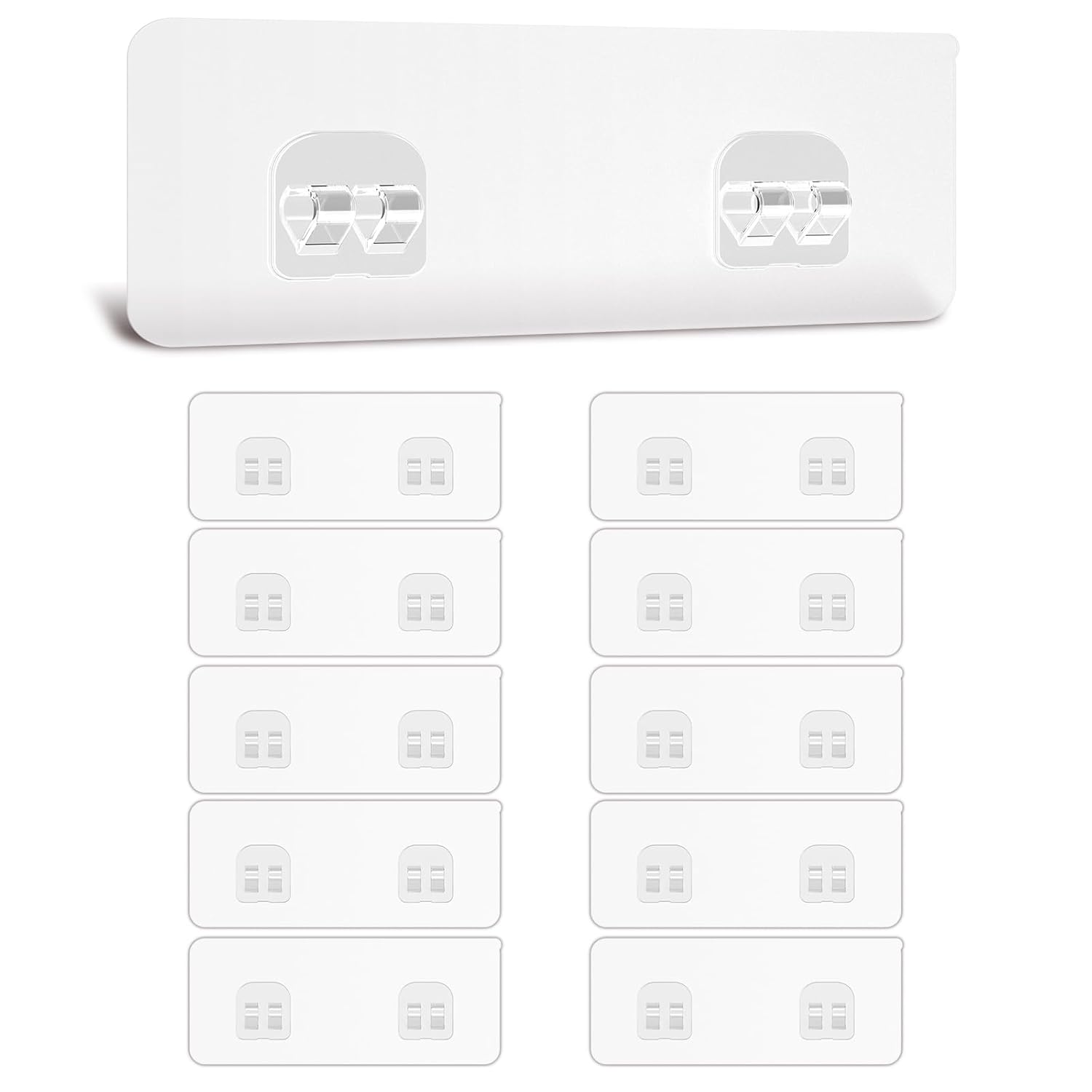 GeeRic 10 Pack Shower Caddy Adhesive Replacement Waterproof Stickers for Wall-Mounted Shelves No Drilling for Bathroom Storage Shelves