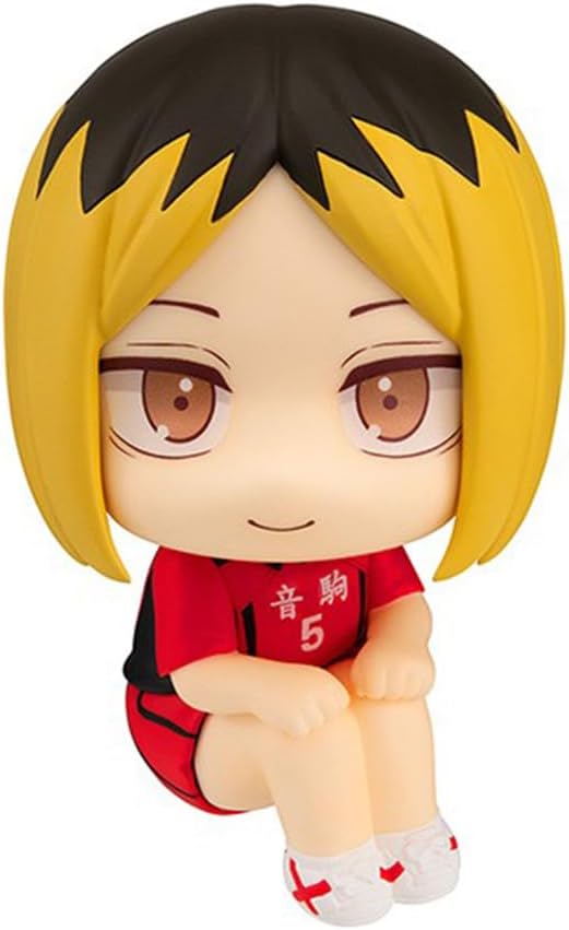 Kozume Kenma Figure Look Up Anime Figurine Cartoon Red Team Uniforms Sitting Action Figure Statue 10cm/3.9in