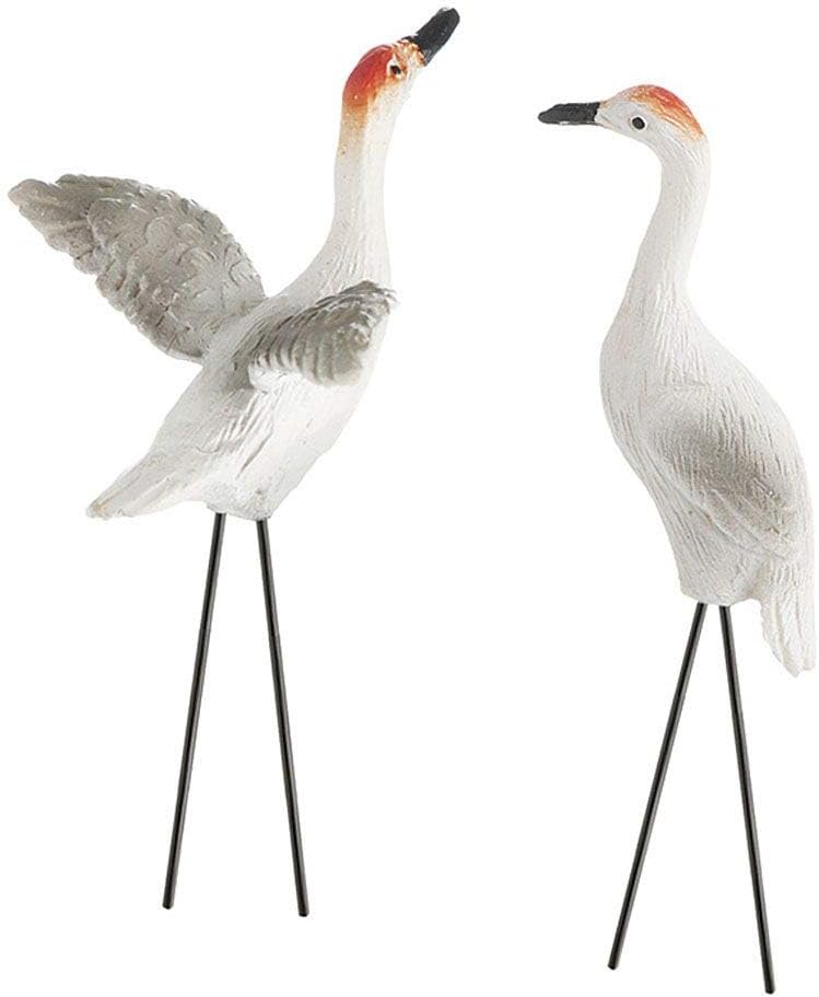 Miniature Fairy Garden Set of 2 Sandhill Cranes Picks 2.75 Inch