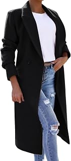 MKIUHNJ Wool Coat with Women's Faux Wool Coat Blouse Thin Coat Trench Long Jacket Women's Slim Long Belt Elegant Coat Outerwear Down Women's Coat