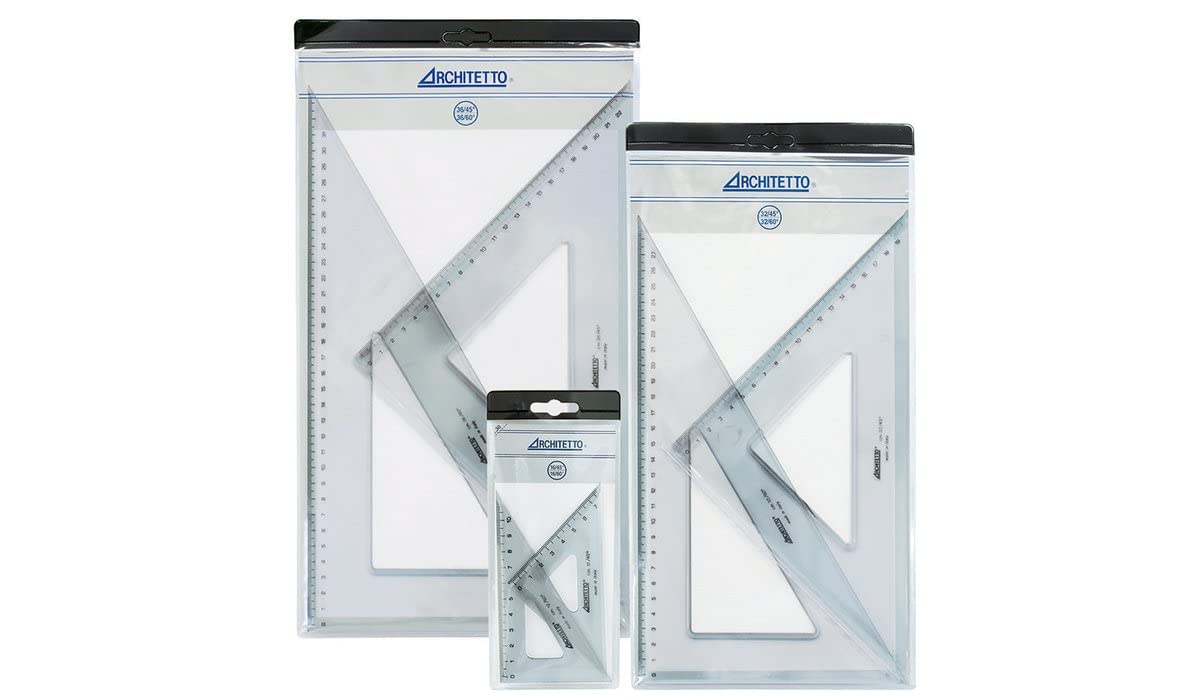 Coppia Squadre Kristall-K CM 30 45° 60° PVC trasparente
