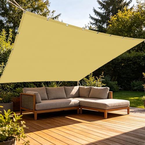 Voile d'ombrage avec oeillets pour bloquer la chaleur du balcon