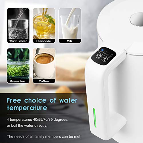 Gotoll Wasserkocher mit Temperatureinstellung, 1,7 L Elektrischer Wasserkessel, kochtrocknender Schutz, Doppelwand… – Bild 3