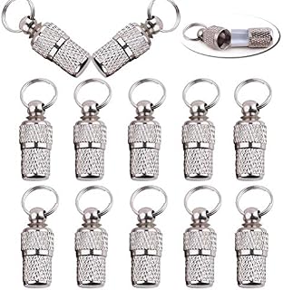 Lwestine 12 Pack Cat Dog ID Tag Tube, Cat Address Name Label, Puppy