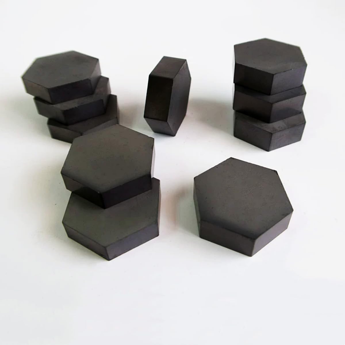 Plaque céramique en carbure de silicium - 10 plaques hexagonales (30 mm) for applications à haute température(30mmx3mm)