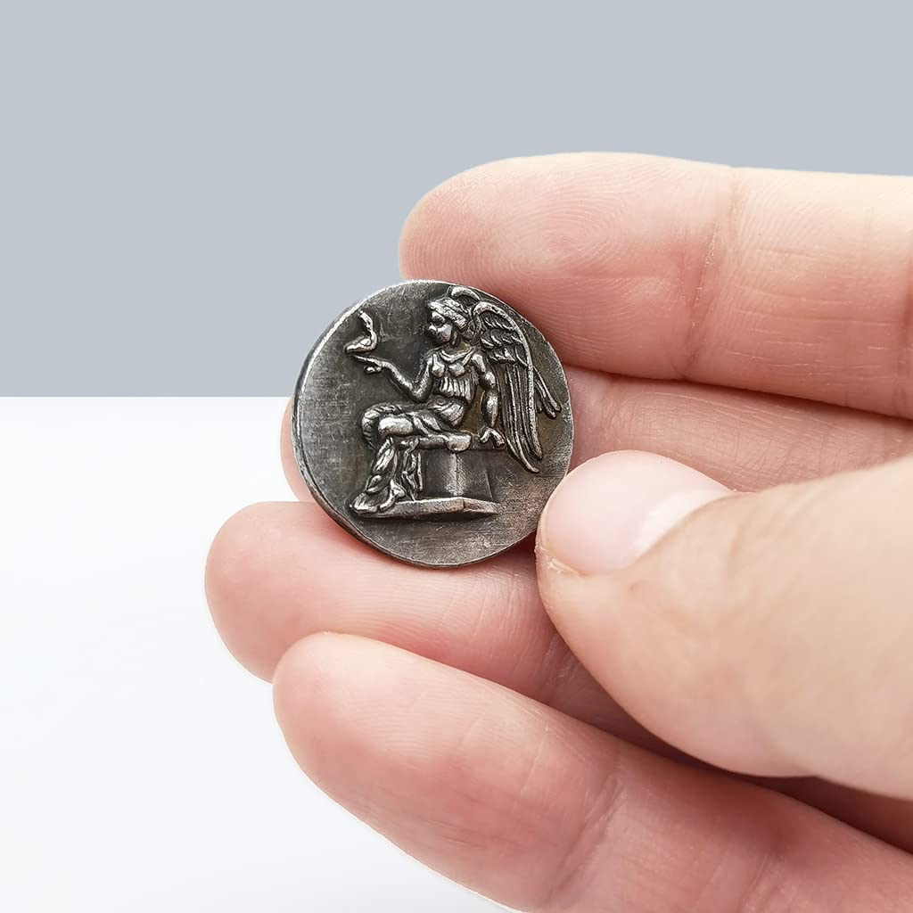 Amazon.co.jp: 古代ギリシャの古典的な女神の銀のコイン レトロ