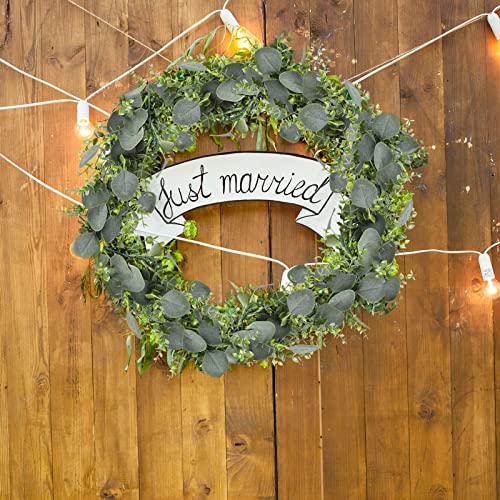 Cocoboo 6Pcs 36Ft Artificial Eucalyptus Garland Faux Silver Dollar Eucalyptus Leaves Vines, Faux Silk Greenery Garland Plants For Wedding Home Arch Wall Garden Decoration Table Runner #TOP3